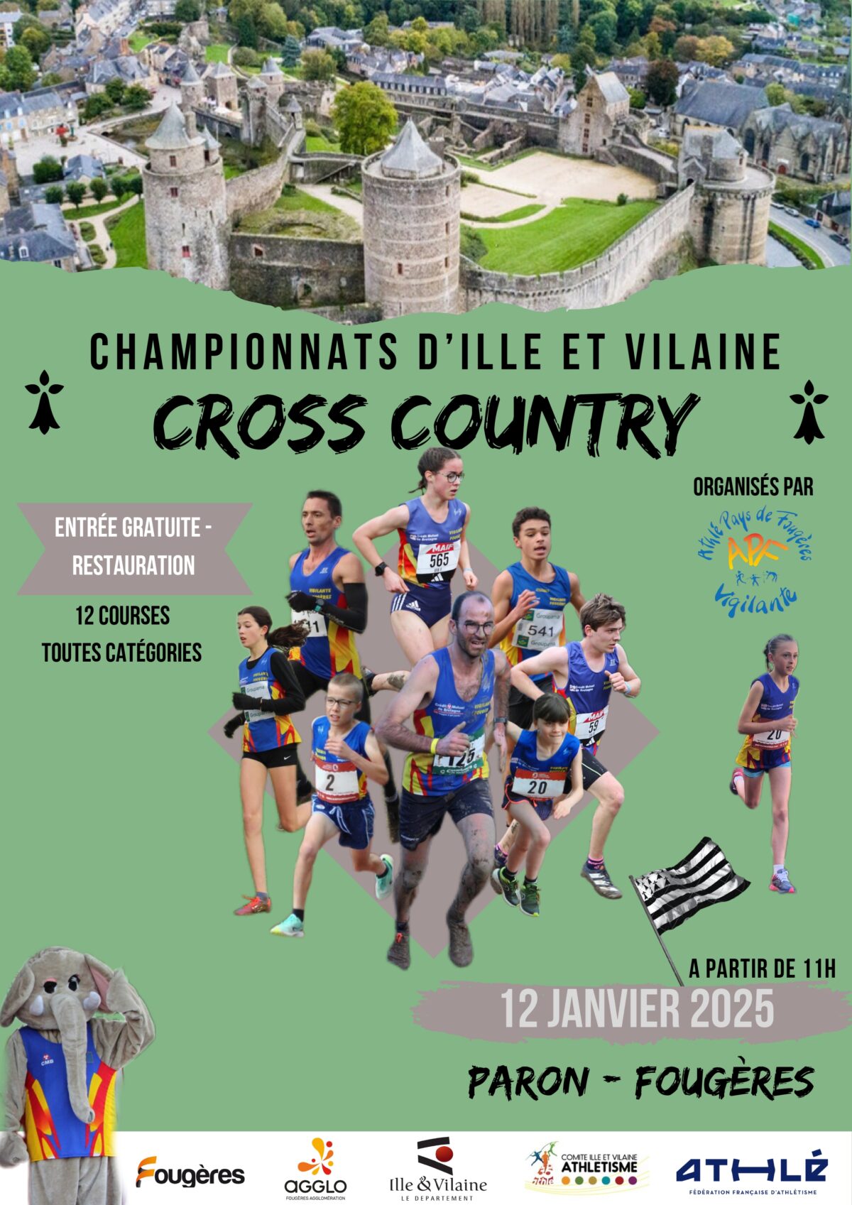 Championnat départemental de cross country 2025 (FOUGERES) La